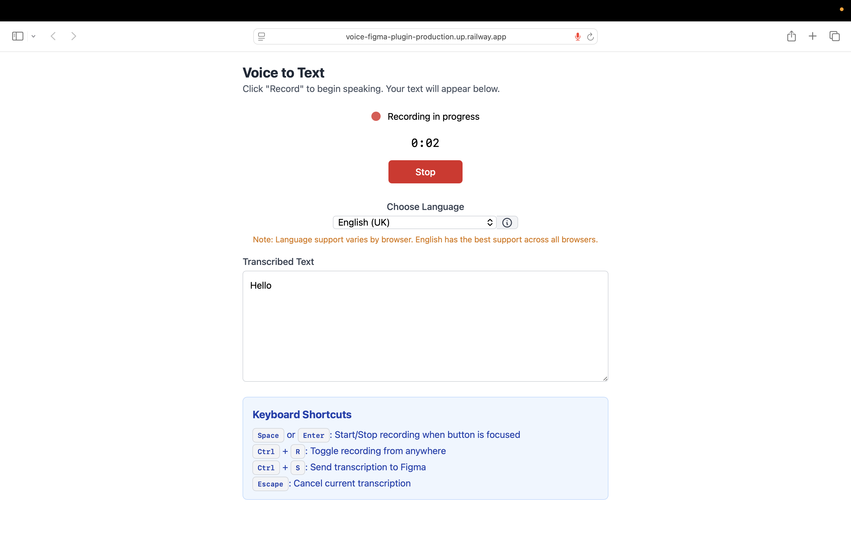 Voice to Text for Figma
